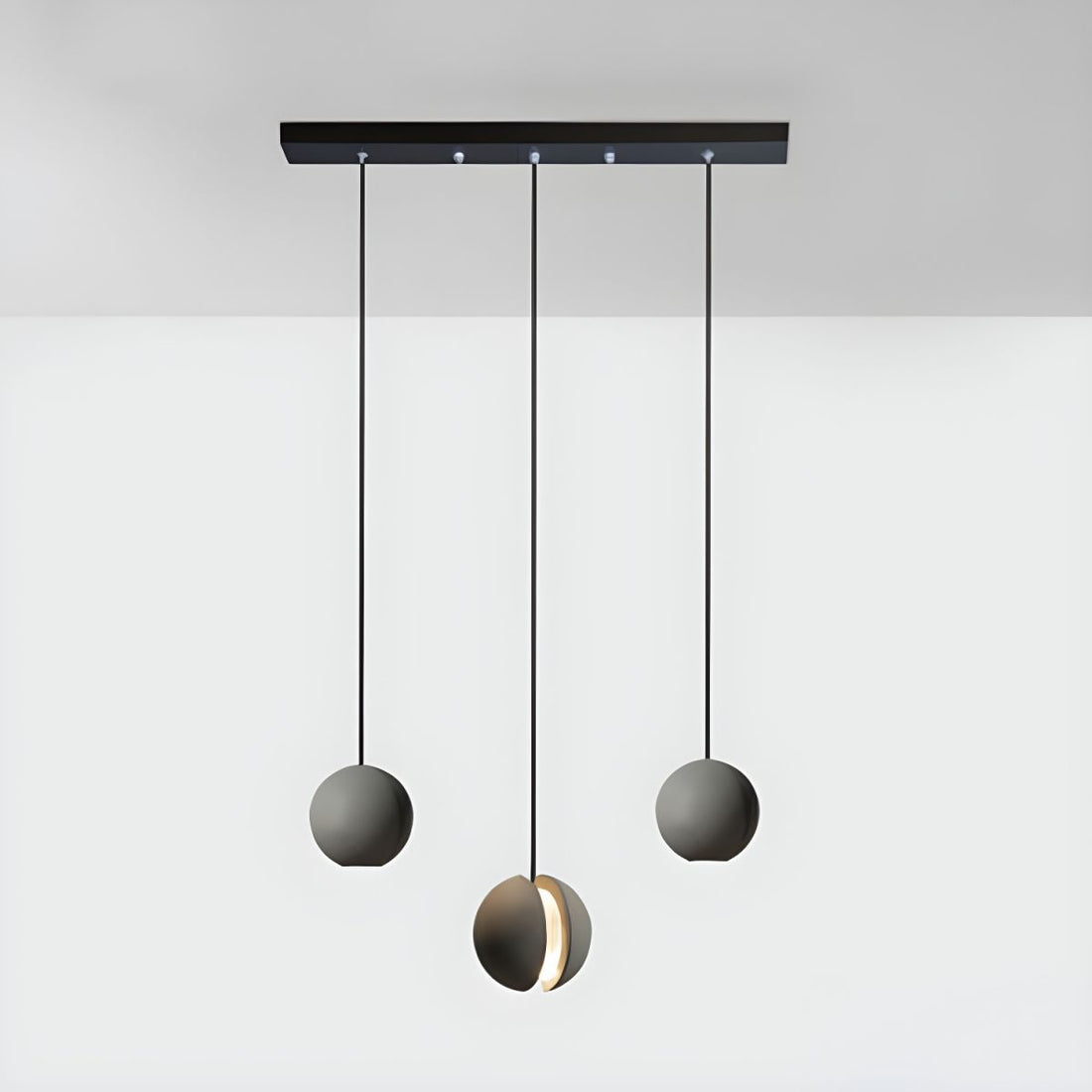 Sphered Cement Wabi Sabi Pendant Light