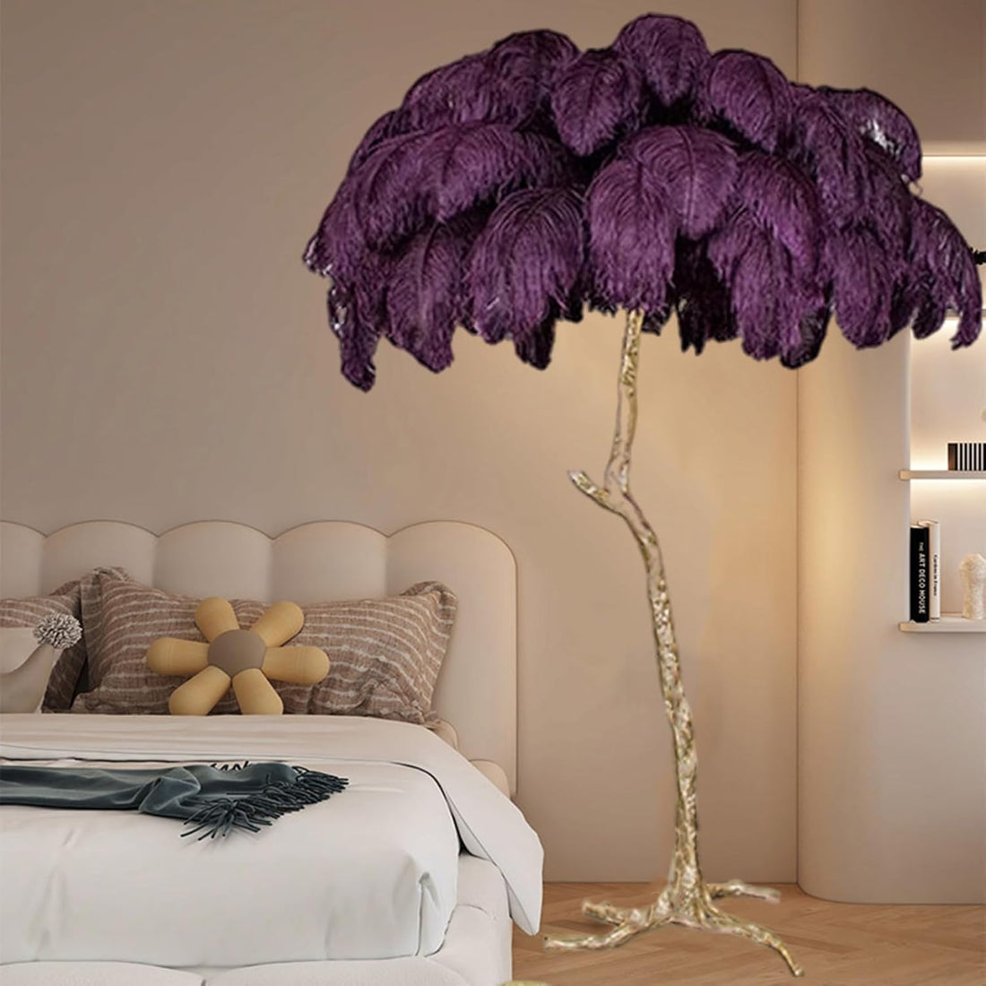 Ostrich Feather Floor Lamp