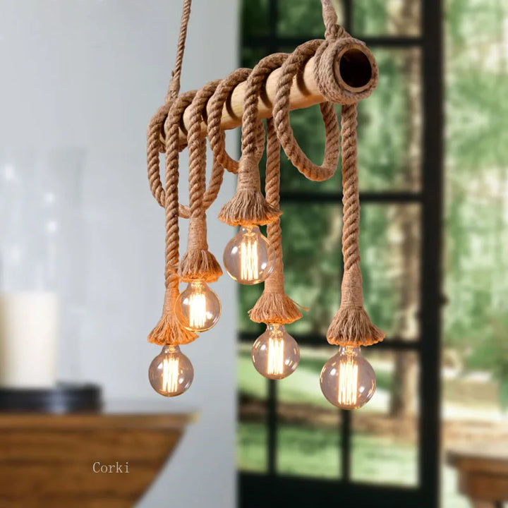 Retro Rope Pendant Light