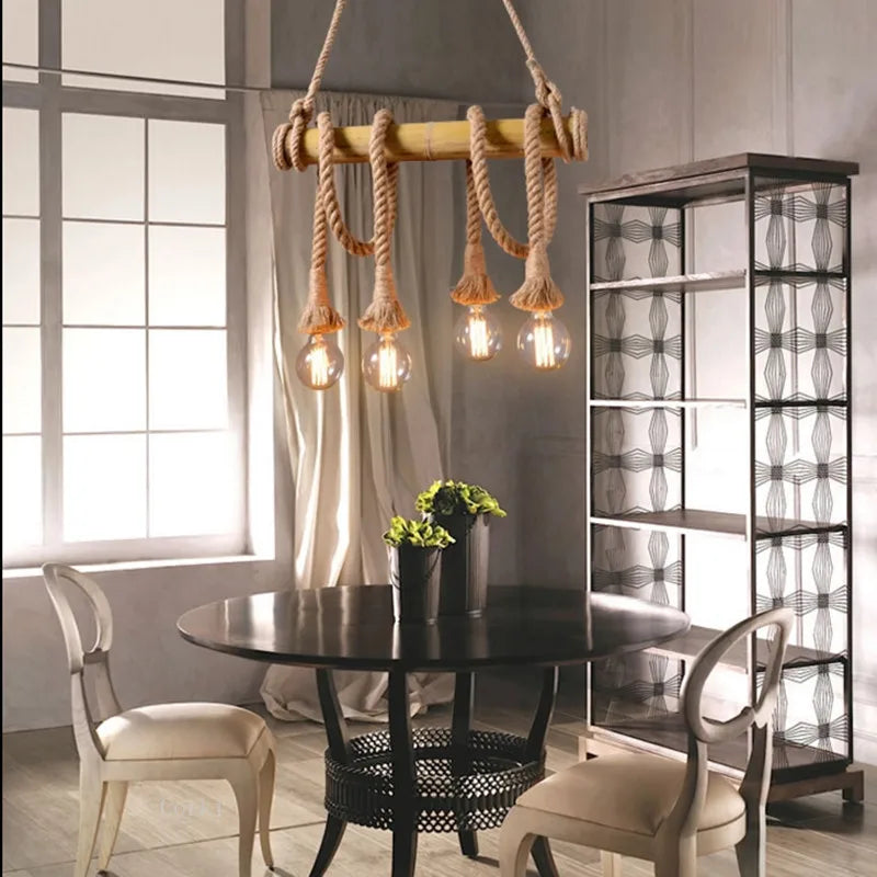 Retro Rope Pendant Light