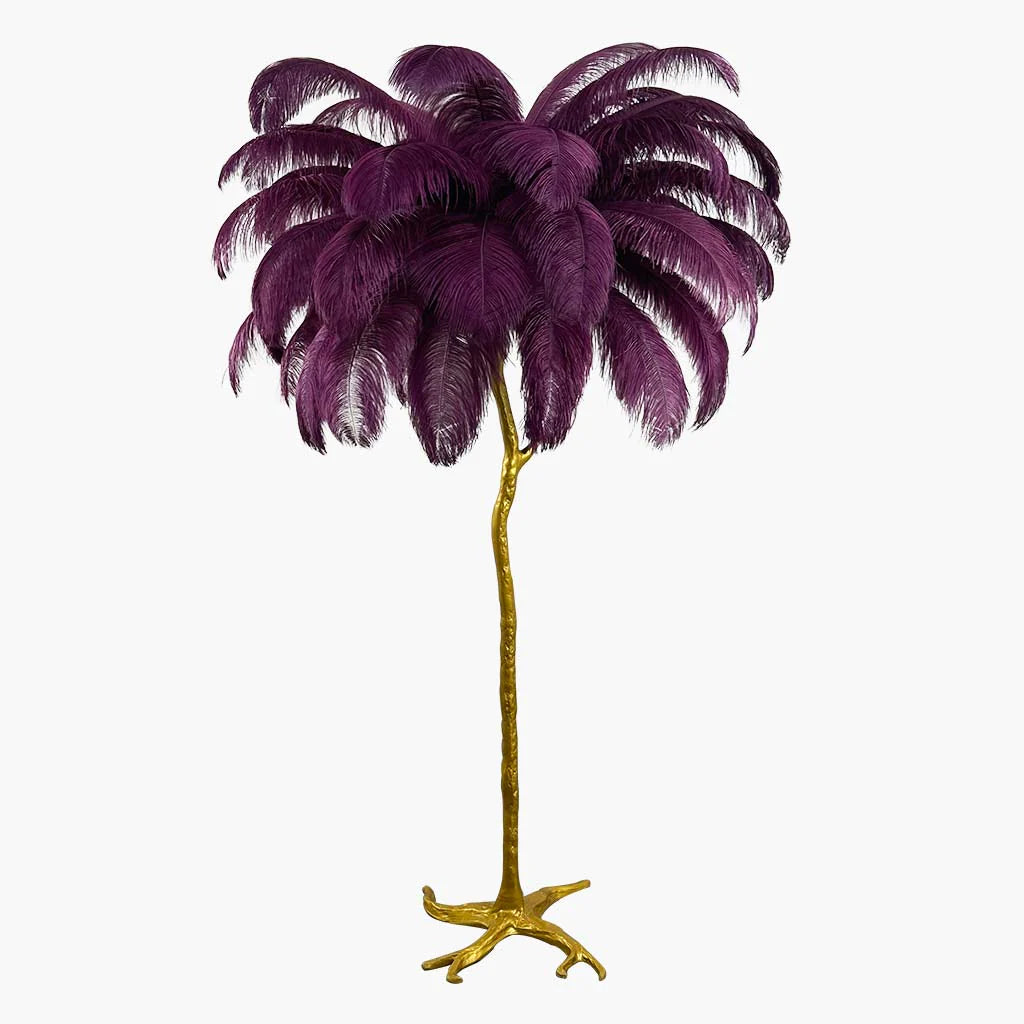 Ostrich Feather Floor Lamp