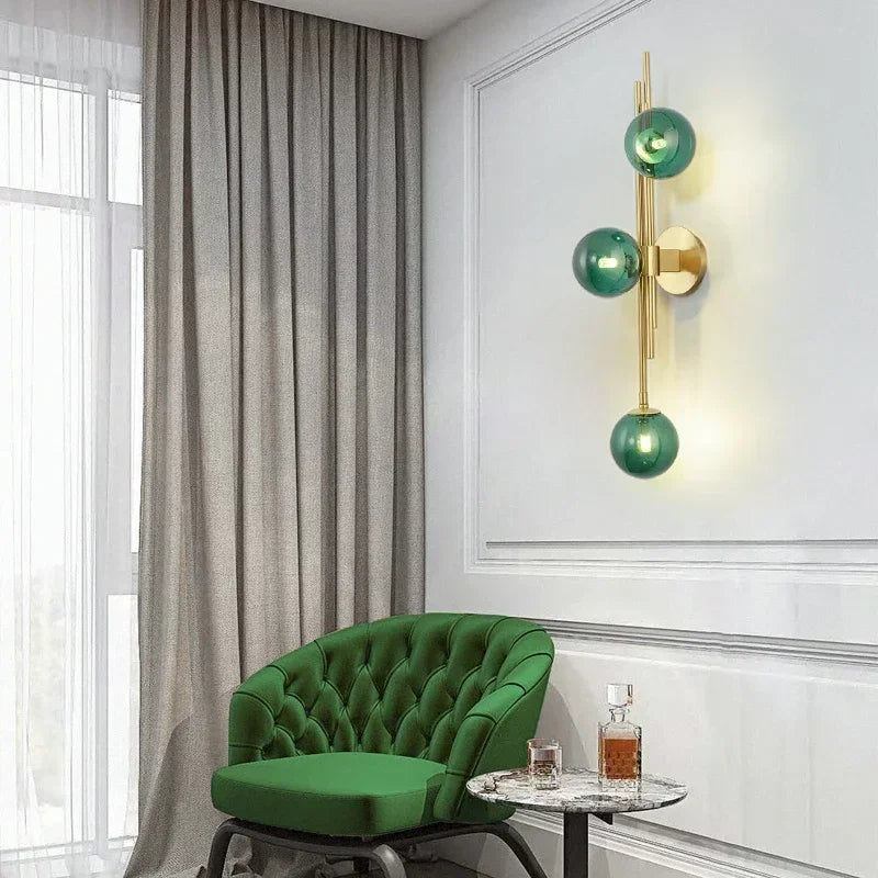 Green Trans Regal Wall Light