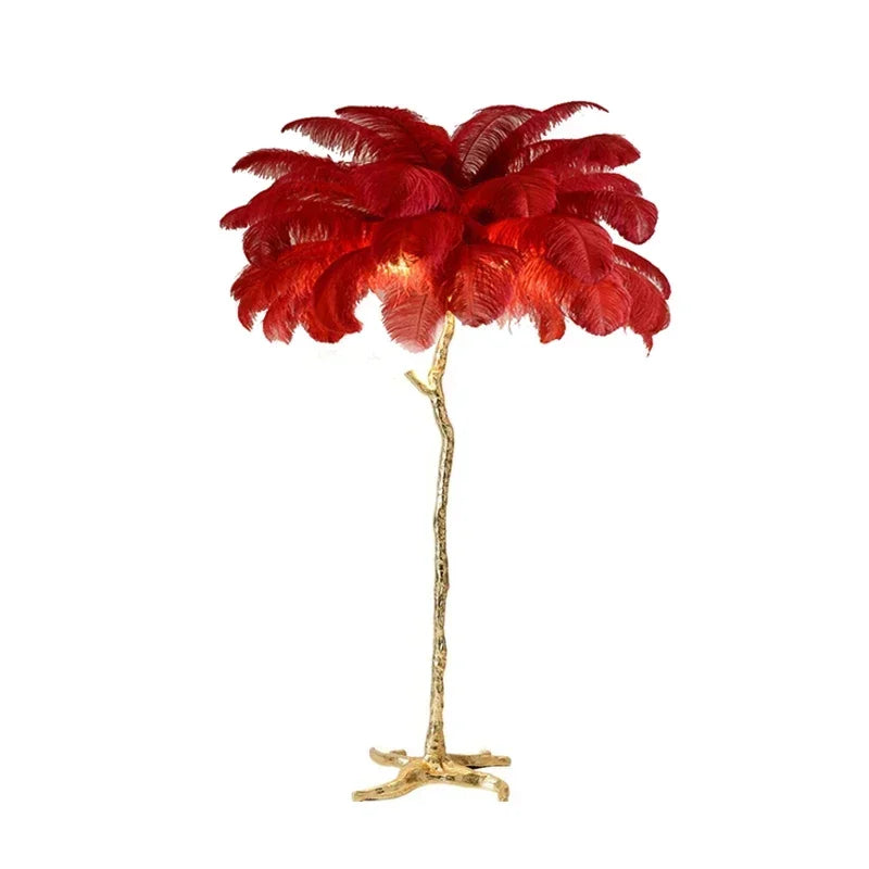 Ostrich Feather Floor Lamp