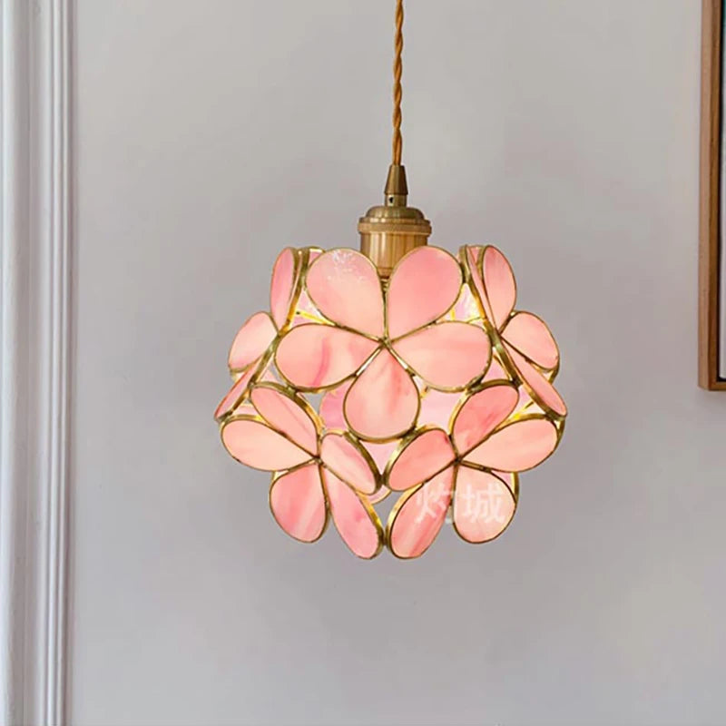 Flora Round Glass Pendant Light