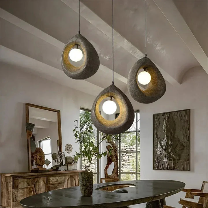 Circular Wabi Sabi Pendant Light