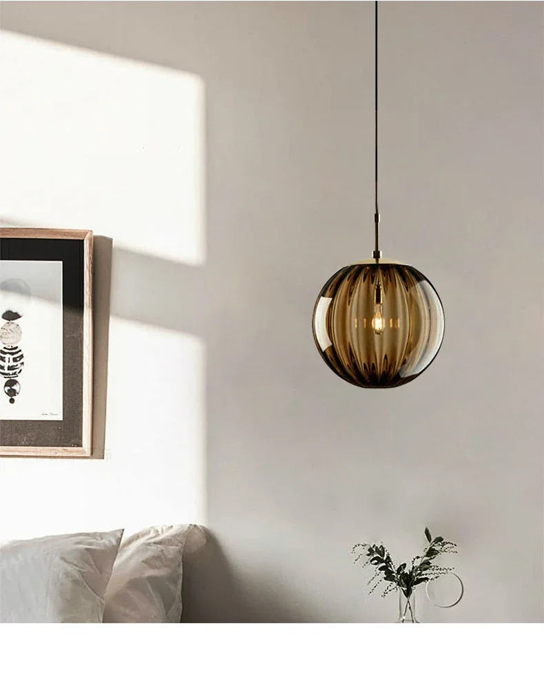 Gusto Round Glass Pendant Light