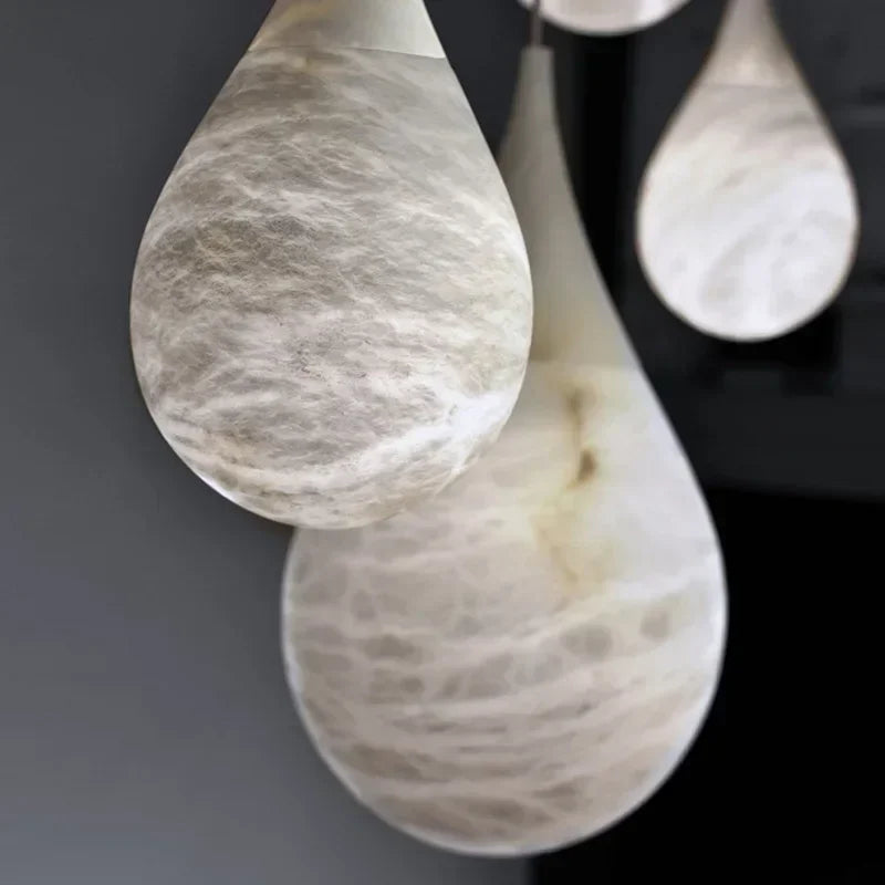 Stone Teardrop Pendant Light