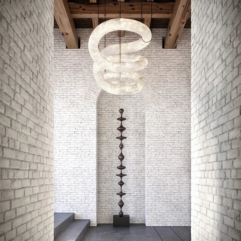 Alabaster Twist Chandelier