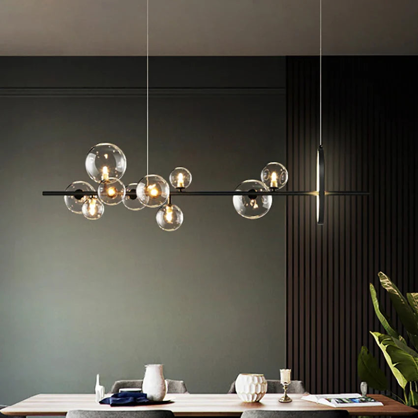 Bubble Glass Linear Chandelier