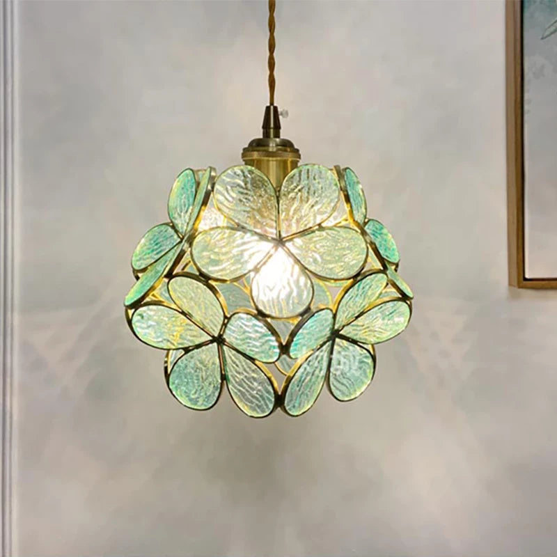 Flora Round Glass Pendant Light