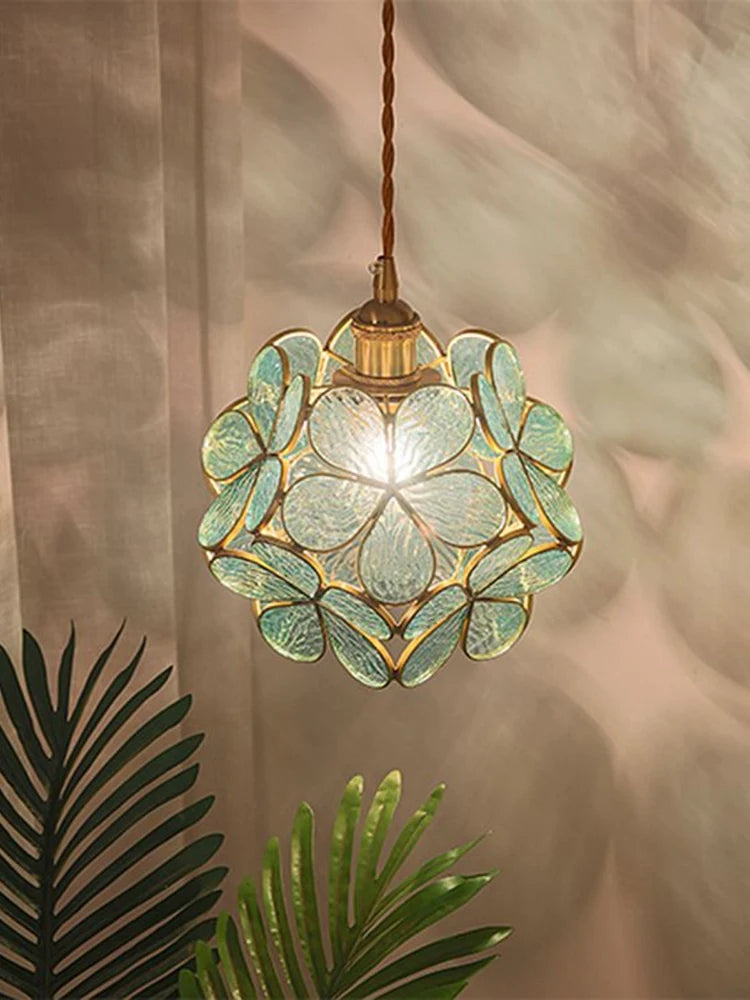 Flora Round Glass Pendant Light