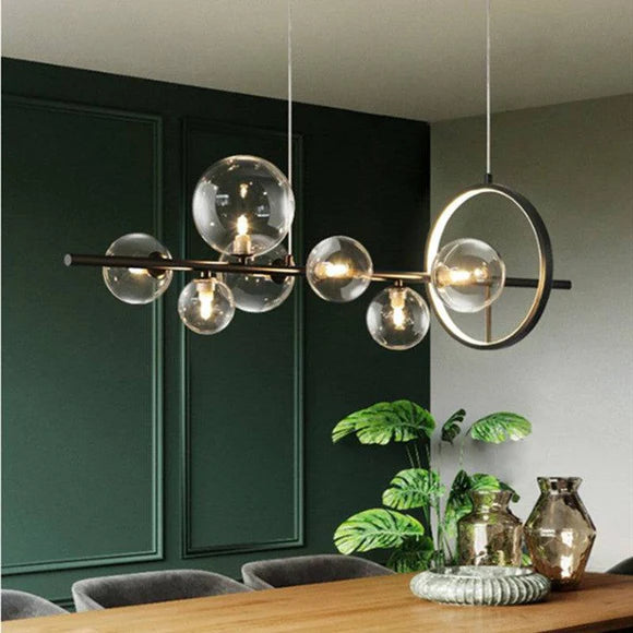 Bubble Glass Linear Chandelier